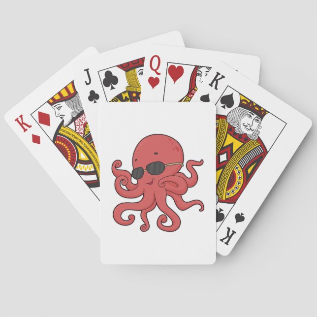 Octopus-Sonnenbrille Spielkarten (Rückseite)