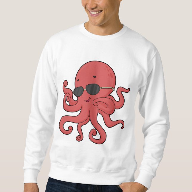Octopus-Sonnenbrille Sweatshirt (Vorderseite)