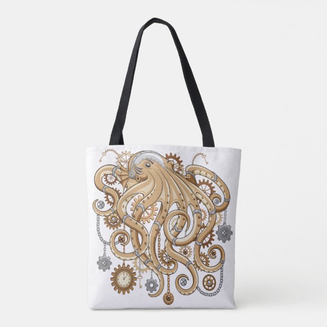 Octopus Steampunk Surreal Retro Style Machine (Rückseite)