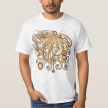 Octopus Steampunk Surreal Retro Style Machine