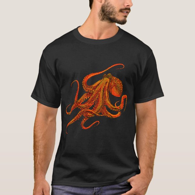 Octopus T - Shirt Cooles Angesagtes grafisches Shi (Vorderseite)