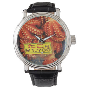 Octopus Tako た こ Tsukiji Fish Market, Tokio, Japan Armbanduhr