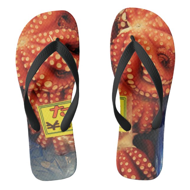 Octopus Tako た こ Tsukiji Fish Market, Tokio, Japan Flip Flops (Fußbett)