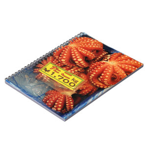 Octopus Tako た こ Tsukiji Fish Market, Tokio, Japan Notizblock