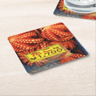 Octopus Tako た こ Tsukiji Fish Market, Tokio, Japan Rechteckiger Pappuntersetzer