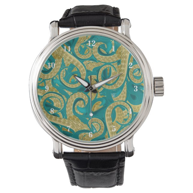 Octopus Tentacles Art Watch Armbanduhr (Vorderseite)