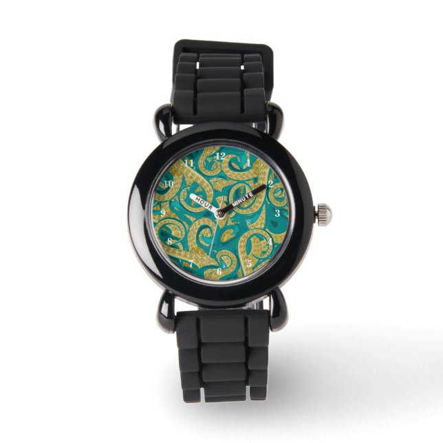Octopus Tentacles Art Watch - Malerei Armbanduhr (Vorderseite)