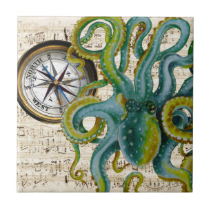 Octopus Tentacles Compass Music Fliese