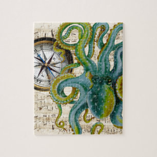Octopus Tentacles Compass Music Puzzle