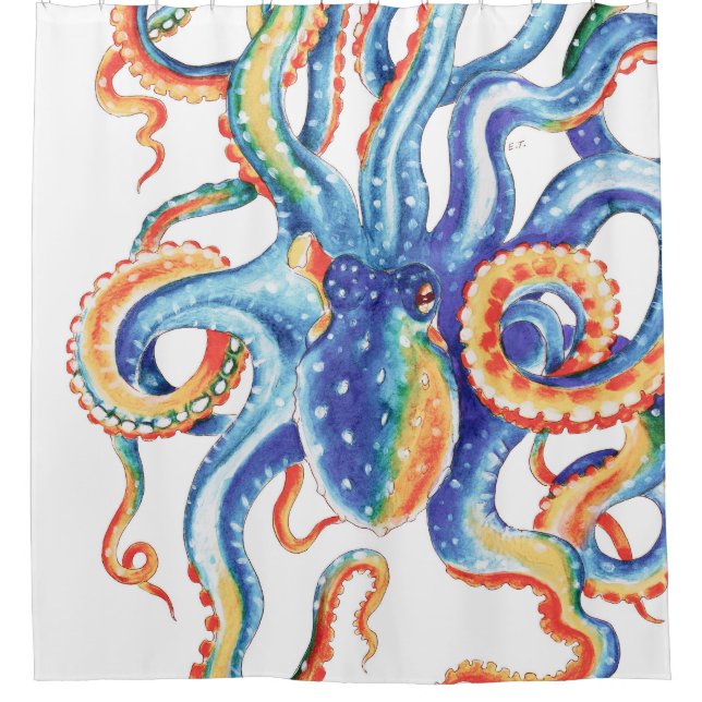 Octopus Tentacles Frische Pasta machen Duschvorhang (Vorderseite)