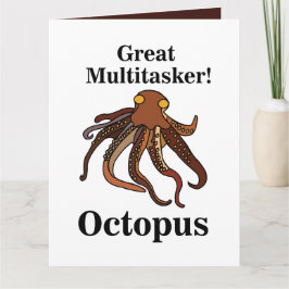 Octopus Tentacles Multitasker Funny Geburtstag Karte