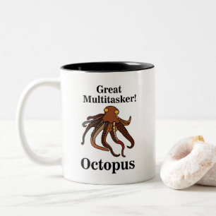 Octopus Tentacles Multitasker Sea Creatures Funny Zweifarbige Tasse