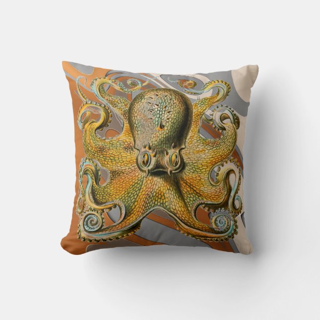 Octopus Throw Kissen (Vorderseite)