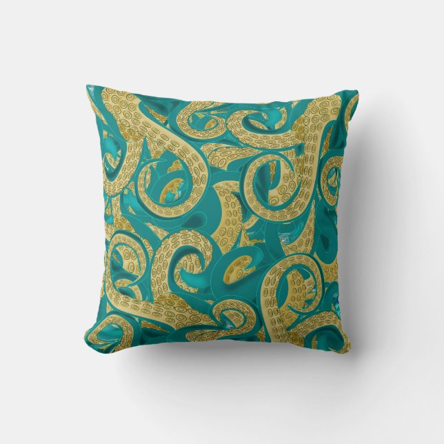 Octopus Throw Kissen (Vorderseite)