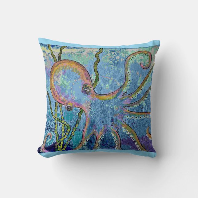 Octopus Throw Pillow Kissen (Vorderseite)
