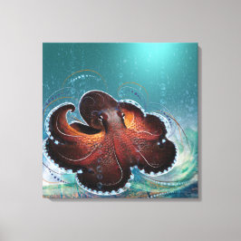 OCTOPUS - überzogene Canvas Leinwanddruck