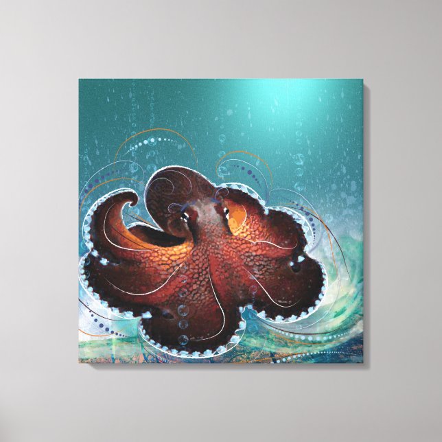 OCTOPUS - überzogene Canvas Leinwanddruck (Vorderseite)