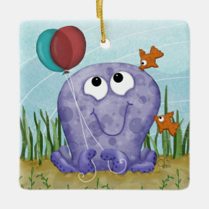 Octopus und Fishy Kisses Keramikornament