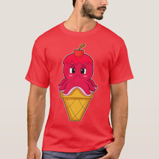 Octopus Waffeleis Cherry T-Shirt