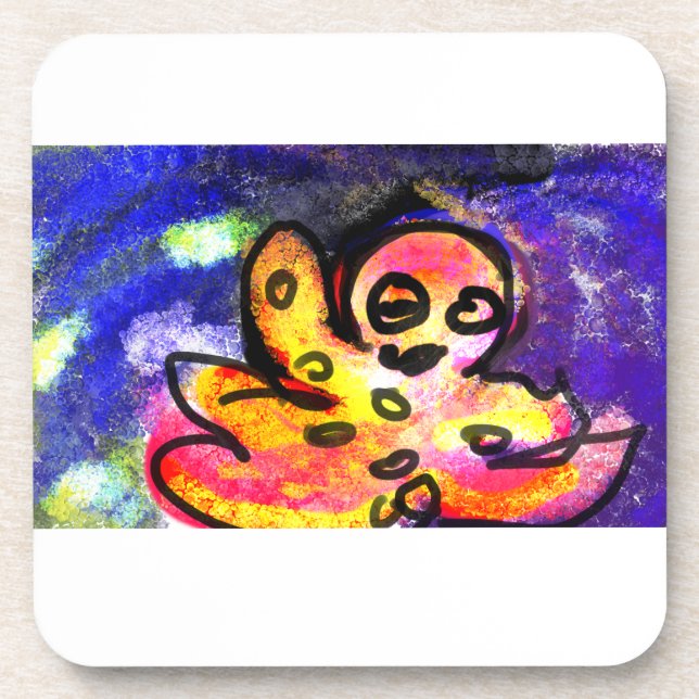 Octopus wave getränkeuntersetzer (Vorderseite)