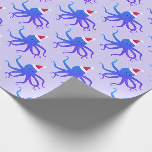 Octopus-Weihnachtsmannmütze Lila Weihnachten Geschenkpapier