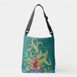 Octopus Woman Crossbody Bag Fantasy Tragetaschen Mit Langen Trägern