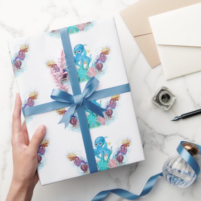 Octopus Wrapping Paper Geschenkpapier (Schenken)