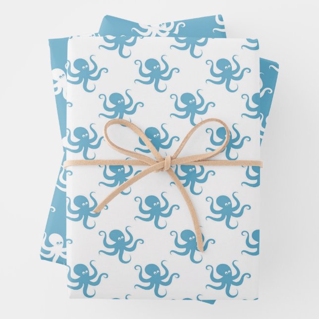 Octopus Wrapping Paper Set3 Geschenkpapier Set (Beispiel)