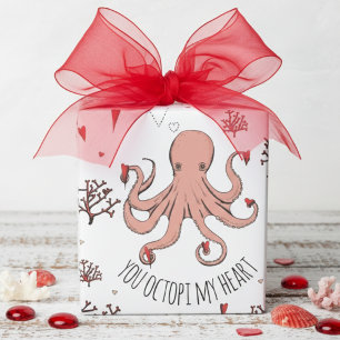 Octopus You Octopi My Heart Valentinstag Geschenkpapier