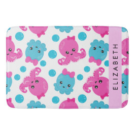 Octopusmuster, Niedlicher Kraken, Meer, Ihr Name Badematte