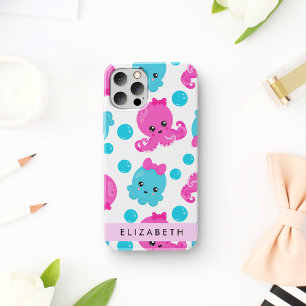 Octopusmuster, Niedlicher Kraken, Meer, Ihr Name Case-Mate iPhone Hülle