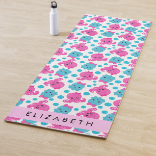 Octopusmuster, Niedlicher Kraken, Meer, Ihr Name Yogamatte