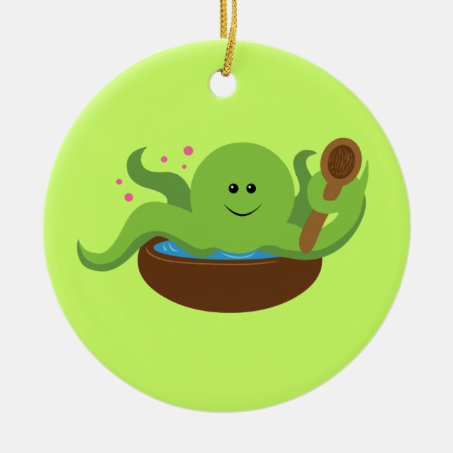 Octopussuppe Keramikornament (Vorne)