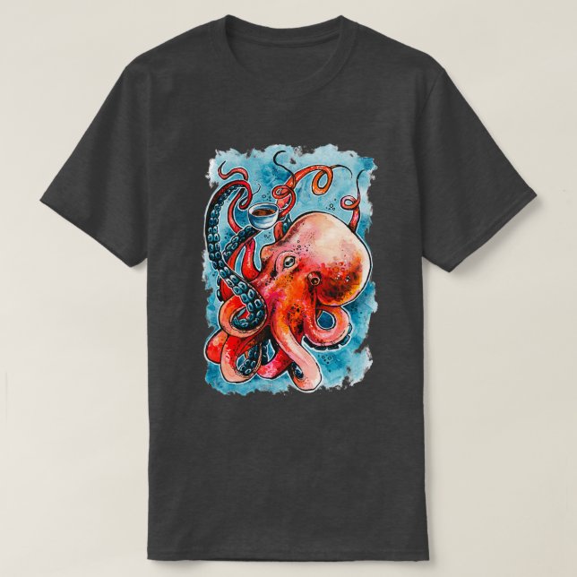 Octorista, jeder liebt Cephalopod barista T-Shirt (Design vorne)