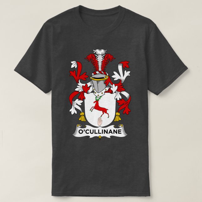 OCullinane Coat of Arms Familienwappen T-Shirt (Design vorne)