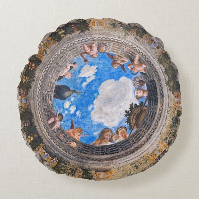 Oculus, Bridal Chamber, Camera Picta Rundes Kissen (Vorderseite)