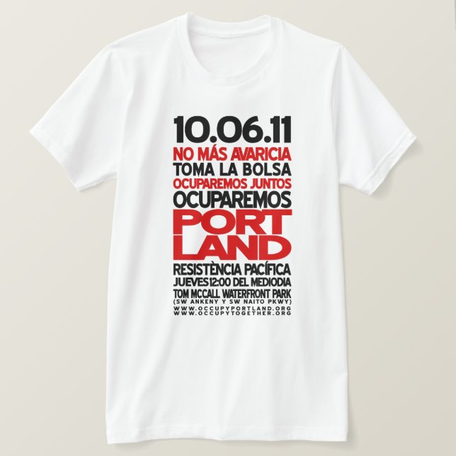 Ocuparemos Portland T-Shirt (Design vorne)