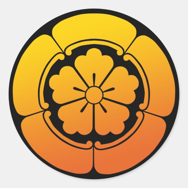 Oda Mokkou(YO) Runder Aufkleber (Vorderseite)