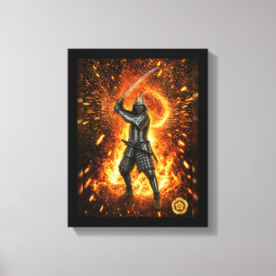 Oda Nobunaga Samurai-Rüstung Feuer 11x14 Leinwanddruck