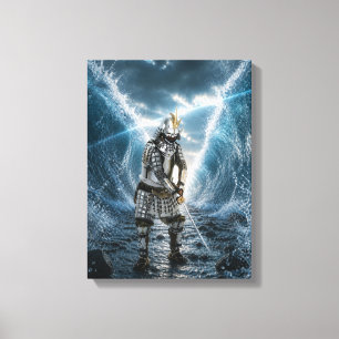 Oda Nobunaga Samurai-Rüstung Wasser 12x16 Leinwanddruck