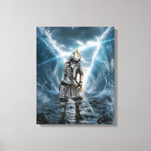 Oda Nobunaga Samurai-Rüstung Wasser 16x20 Leinwanddruck
