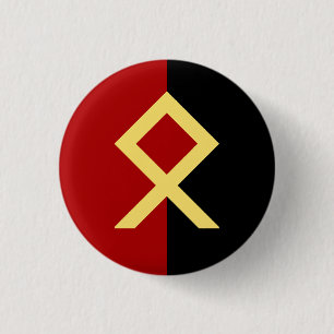 Odal Rune Abzeichen Button