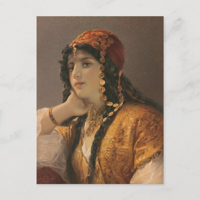 Odalesque durch Gustav Richter Chromolithograph Postkarte (Vorderseite)