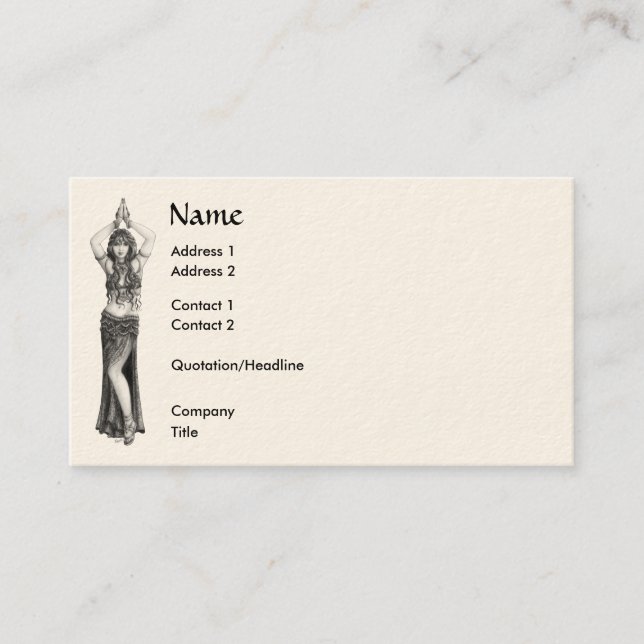 Odalisk Visitenkarte (Vorderseite)