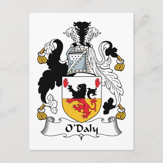 O'Daly Familienwappen Postkarte (Vorderseite)