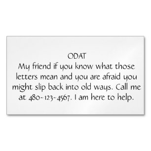 ODAT MAGNETISCHE VISITENKARTE