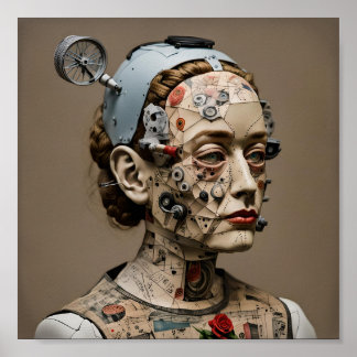 Odd Doll Surrealist AI-Bild 002 P Poster