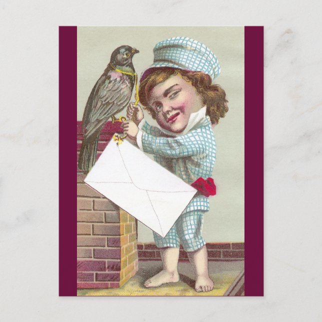 Odd Fellow schickt Brieftaubenpost Postkarte (Vorderseite)