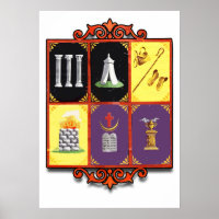 Odd Fellows - Emblematisches Grad-Diagramm
