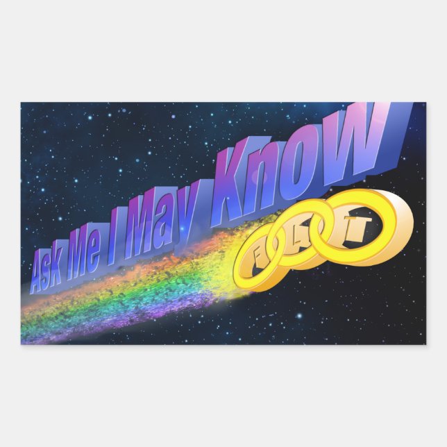 Odd Fellows "Frag Me I May Know"-Aufkleber Rechteckiger Aufkleber (Vorderseite)